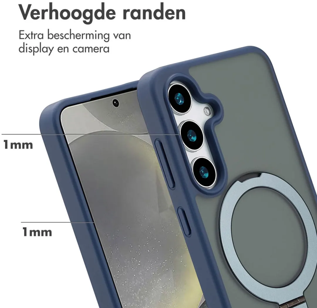 Accezz Hoesje Samsung Galaxy S24 Magnetische Ring - Blauw
