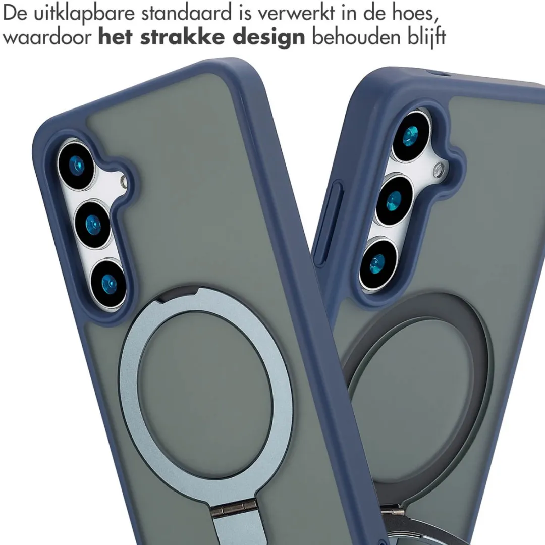 Accezz Hoesje Samsung Galaxy S24 Magnetische Ring - Blauw