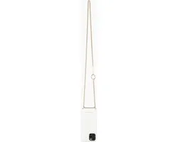 iDeal of Sweden Lilou Necklace Case - iPhone 12/12 Pro - Witte Crocokleur - MagSafe