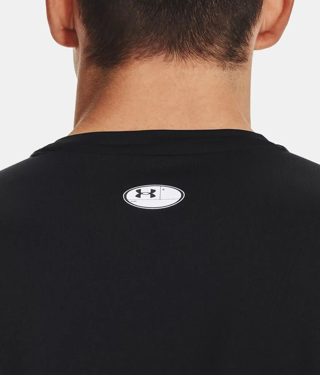 Under Armour HeatGear Fitted Heren Sportshirt - Zwart - afbeelding 4 van 6