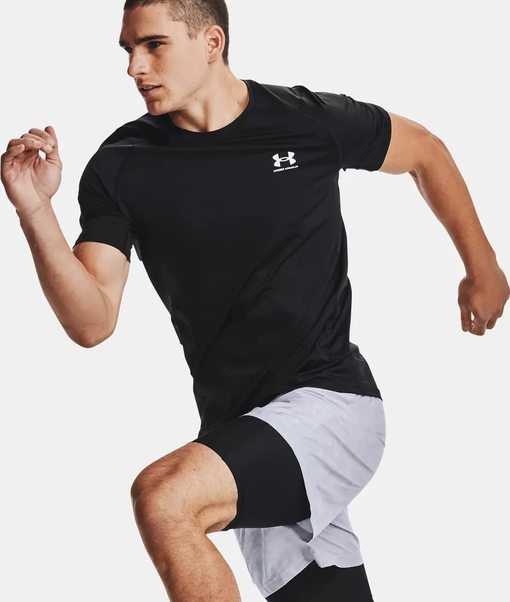 Under Armour HeatGear Fitted Heren Sportshirt - Zwart - afbeelding 5 van 6