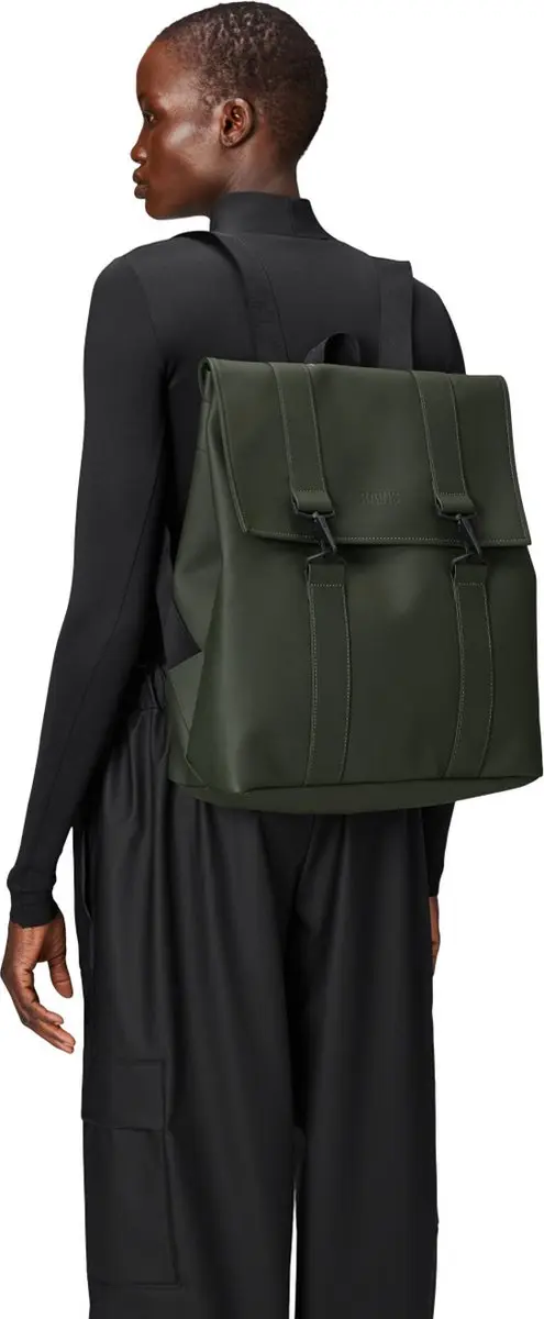 Rains MSN W3 Unisex Rugzak 23L - Groen - afbeelding 4 van 4