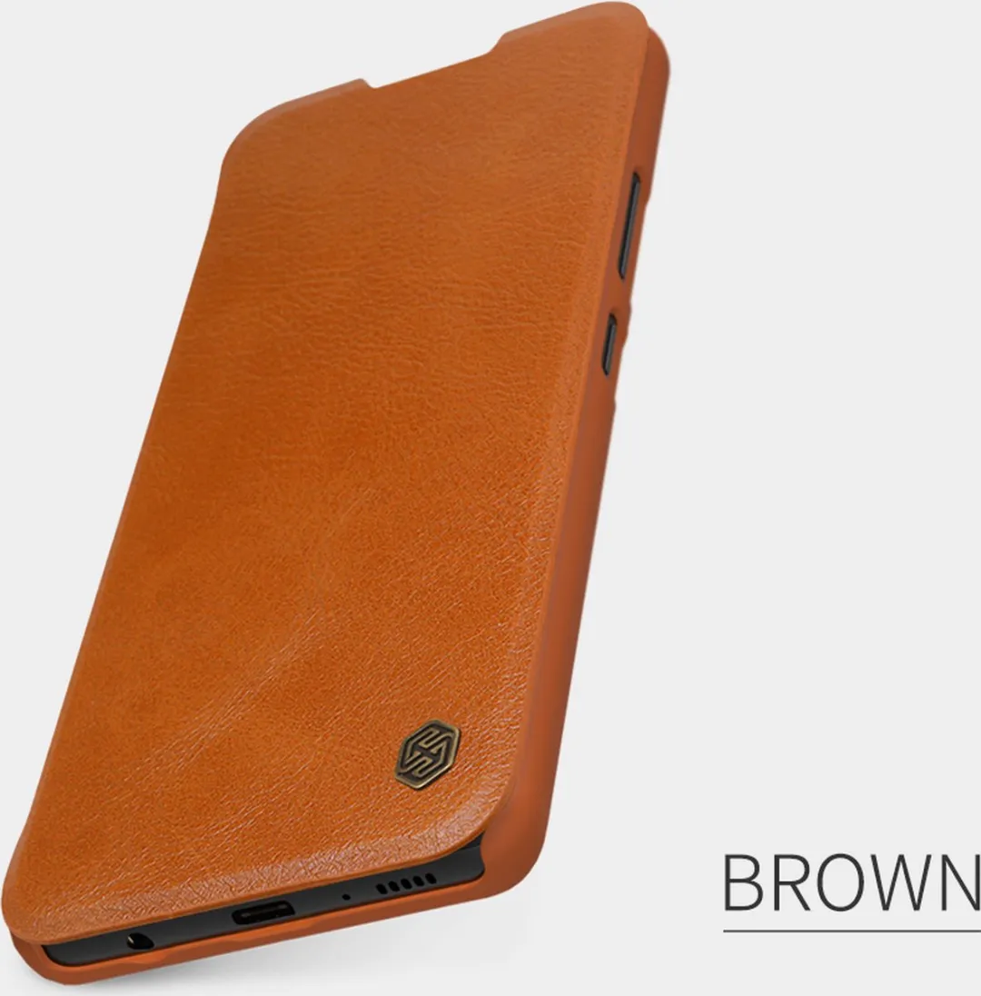 Nillkin Qin42 Hoesje Samsung Galaxy A42 - Kunstleer Bruin - afbeelding 2 van 6