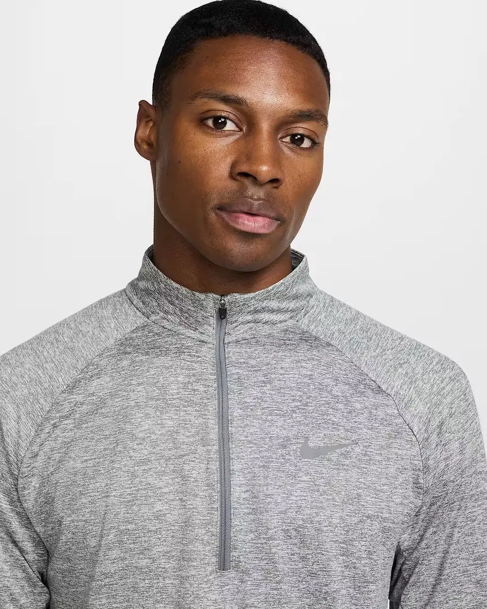 NIKE - stride men's dri-fit 1/2-zip m - Hardloop t-shirt lange mouw zomer heren - Grijs - afbeelding 4 van 6