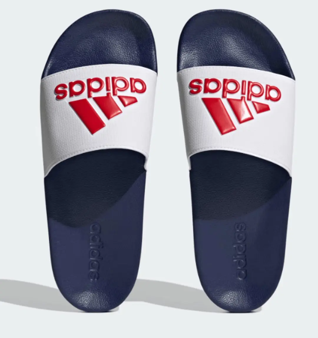 adidas adilette Shower Badslippers Dames - Wit - afbeelding 4 van 6