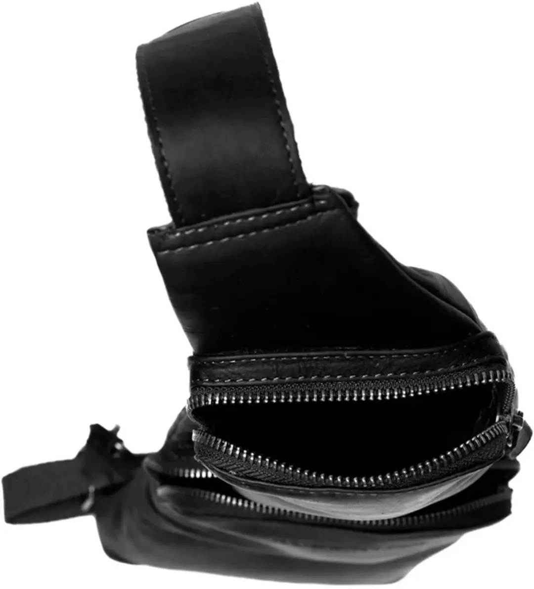 Chesterfield Logan Leren Crossbody Rugzak - 4 l - Zwart - afbeelding 5 van 6