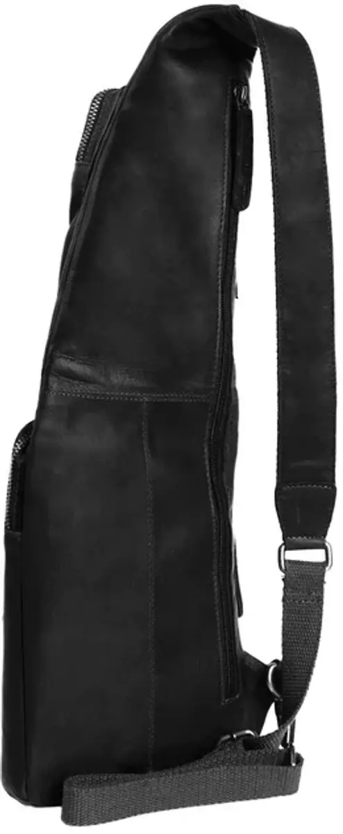 Chesterfield Logan Leren Crossbody Rugzak - 4 l - Zwart - afbeelding 4 van 6