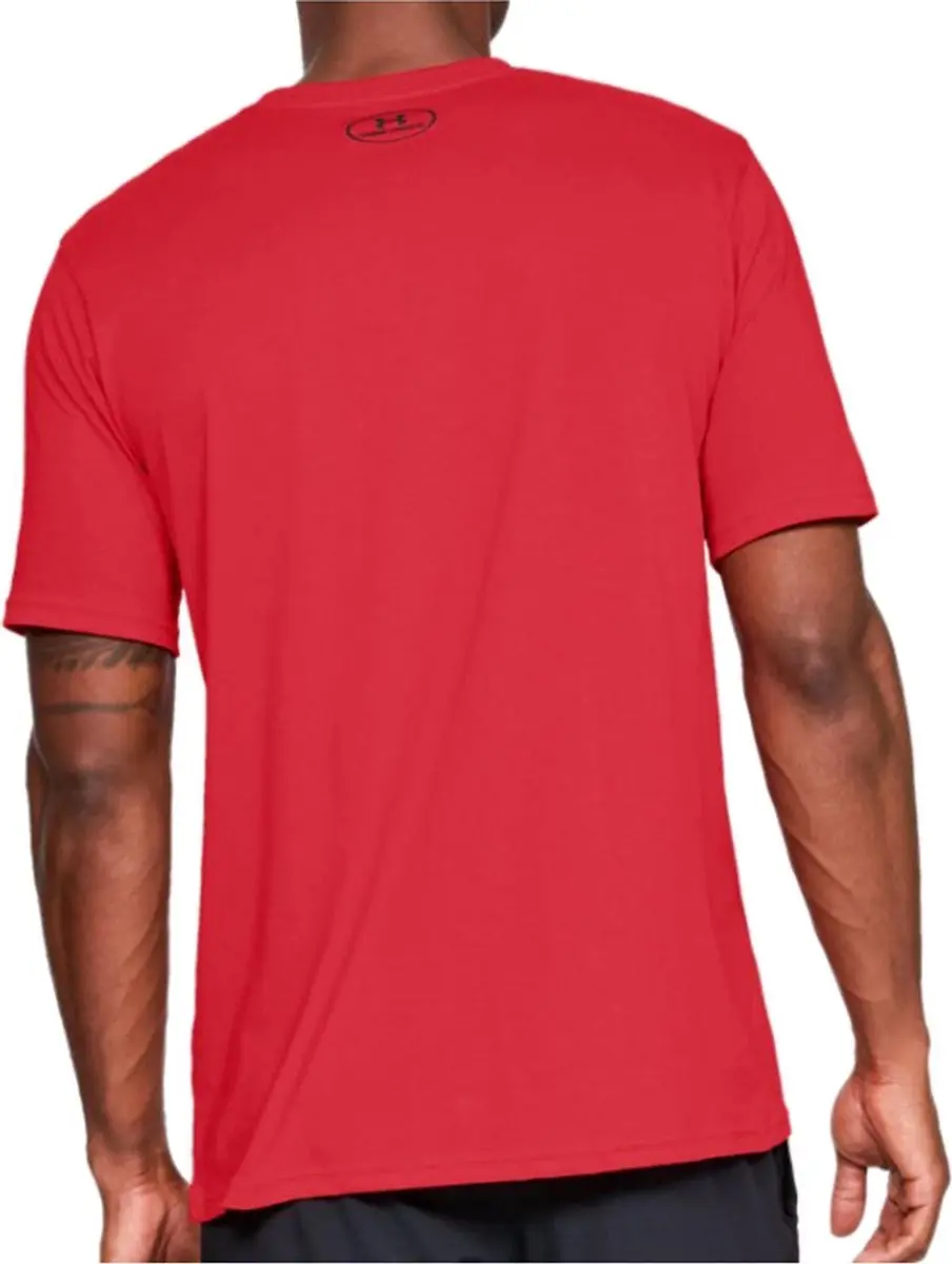 Under Armour Sportstyle Left Chest T-shirt - Rood/Zwart - afbeelding 4 van 6