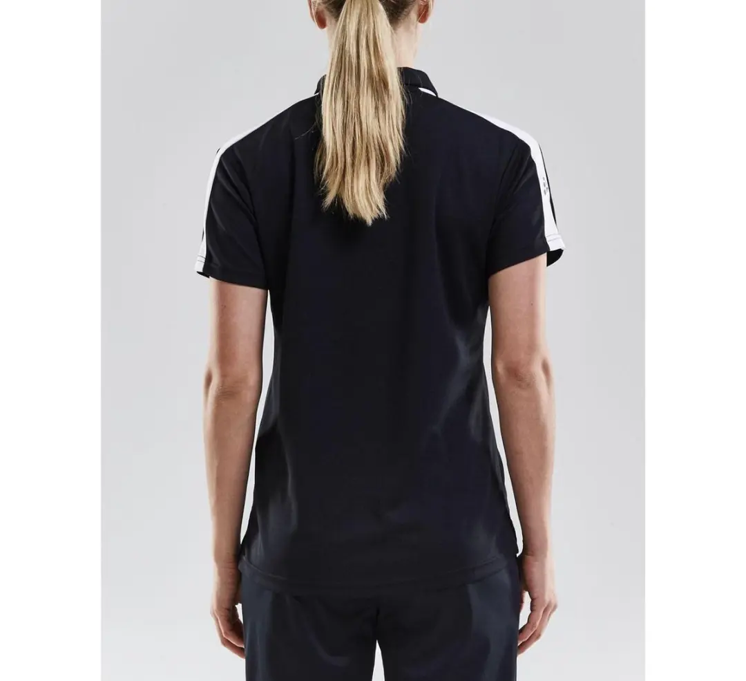 Craft Progress Polo Pique Dames - Zwart/Wit - afbeelding 3 van 4