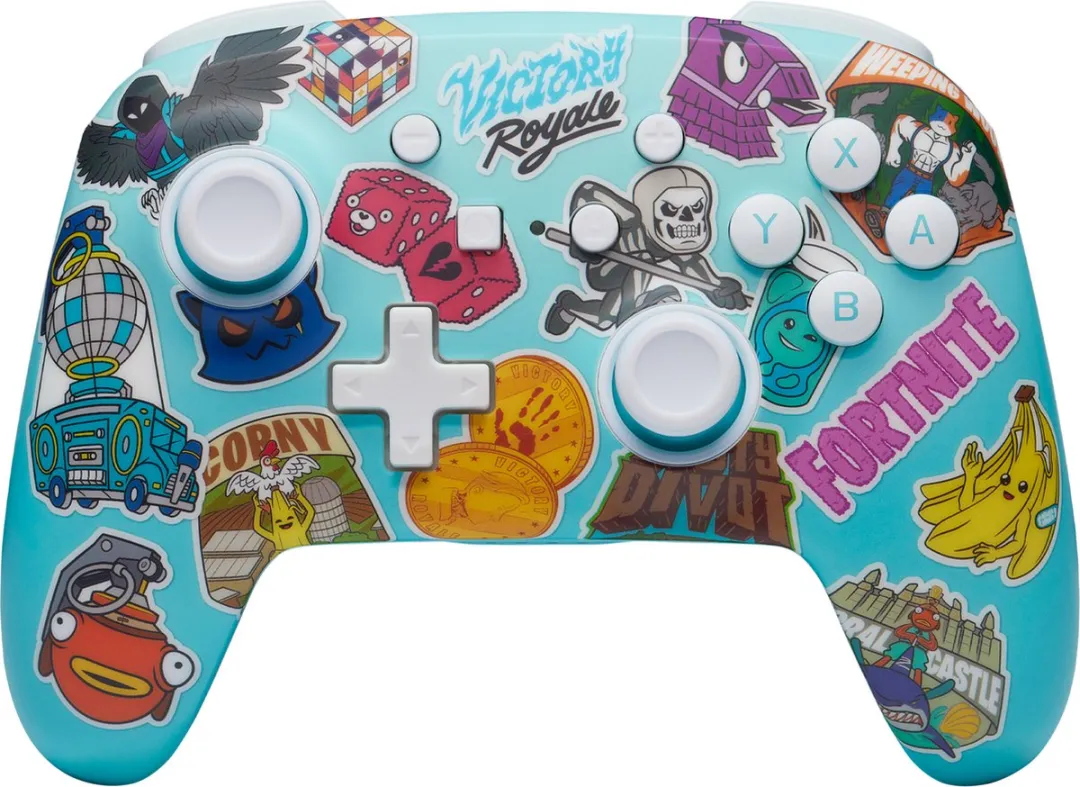 PowerA Geavanceerde Draadloze Controller voor Nintendo Switch - Sticker Mania - Fortnite