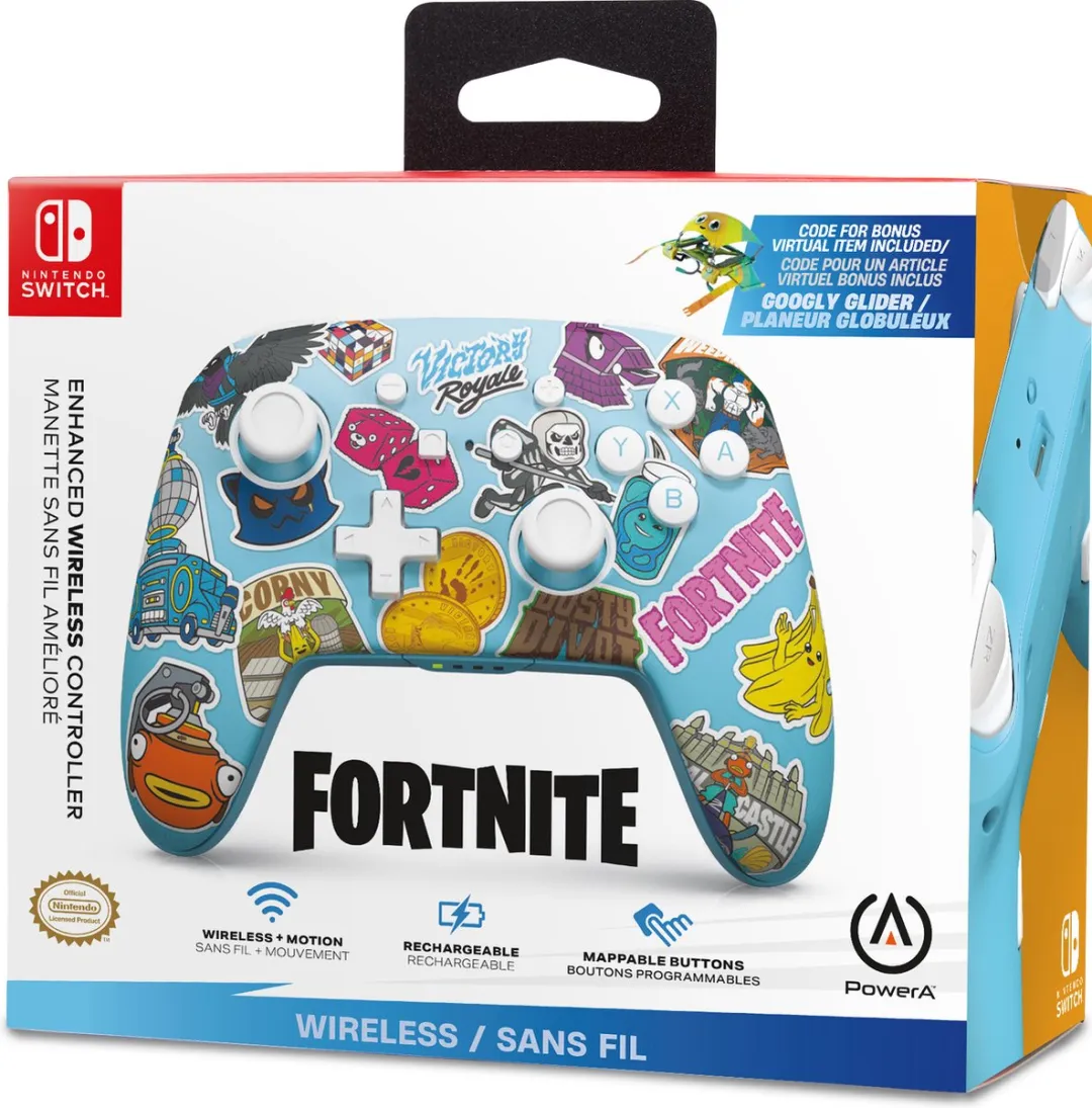 POWERA NSGP0290-01 Draadloze Controller Fortnite - Sticker Mania - 900mAh - afbeelding 6 van 6