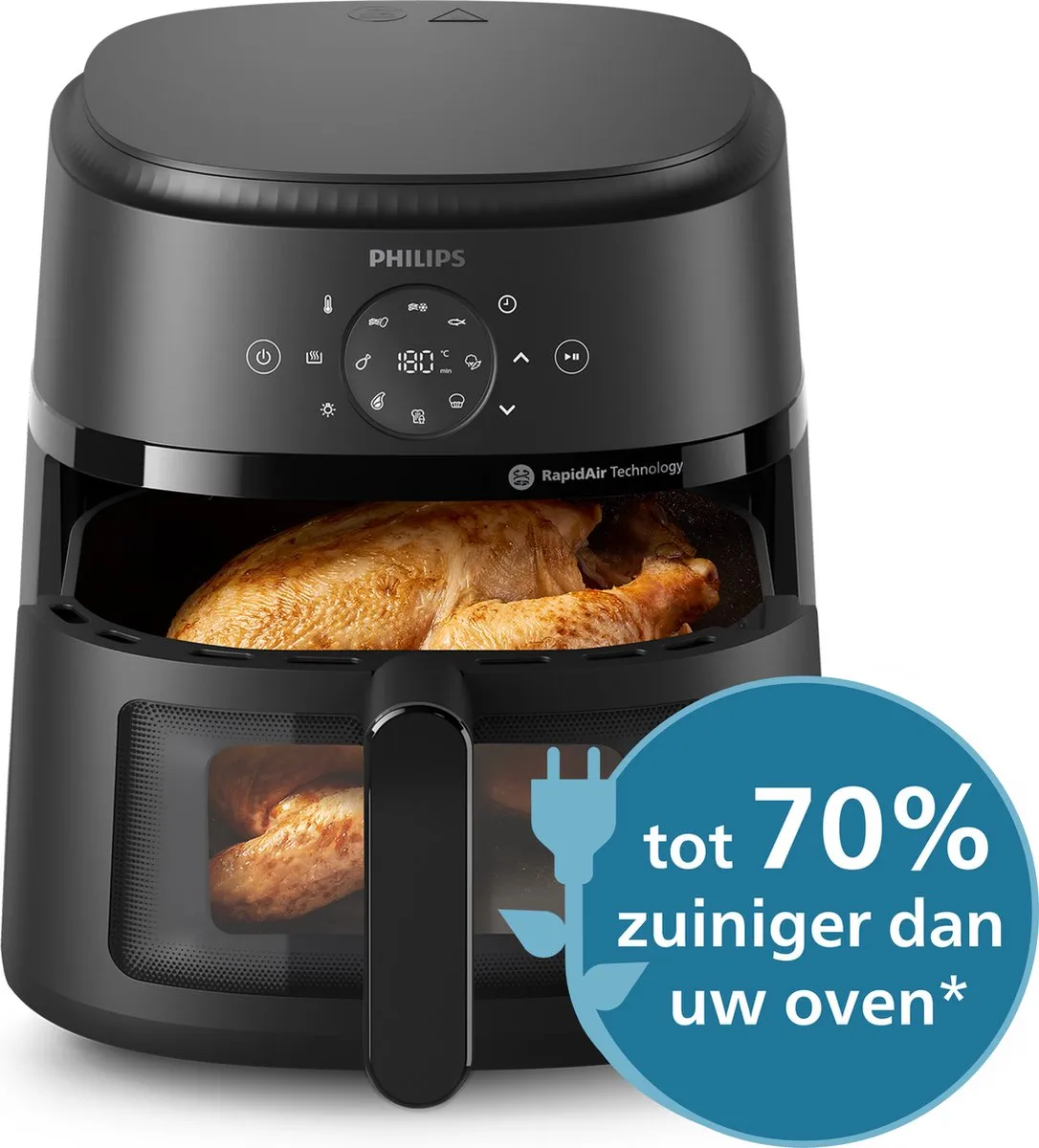Philips 2000 Series Airfryer NA230/00 - 6.2L - 1700W - Zwart