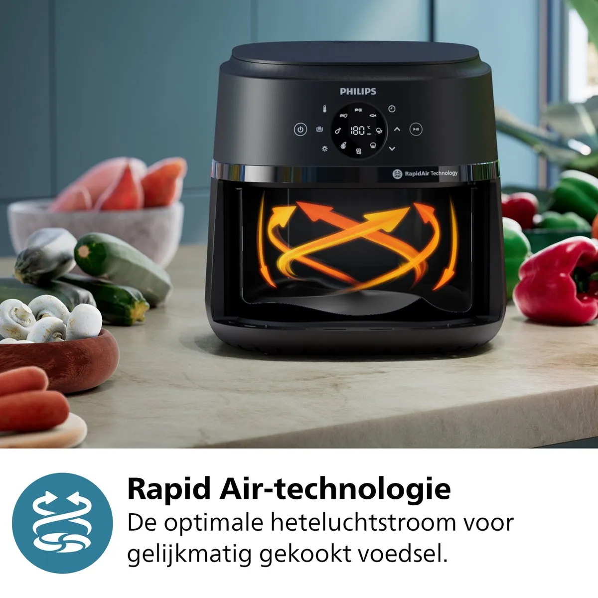 Philips 2000 Series Airfryer NA230/00 - 6.2L - 1700W - Zwart