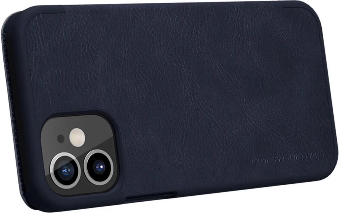 Nillkin Qin Leather Case iPhone 12 Pro Max - Blauw - 2 Pasjes