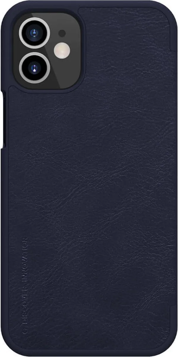 Nillkin Qin Leather Case iPhone 12 Pro Max - Blauw - 2 Pasjes