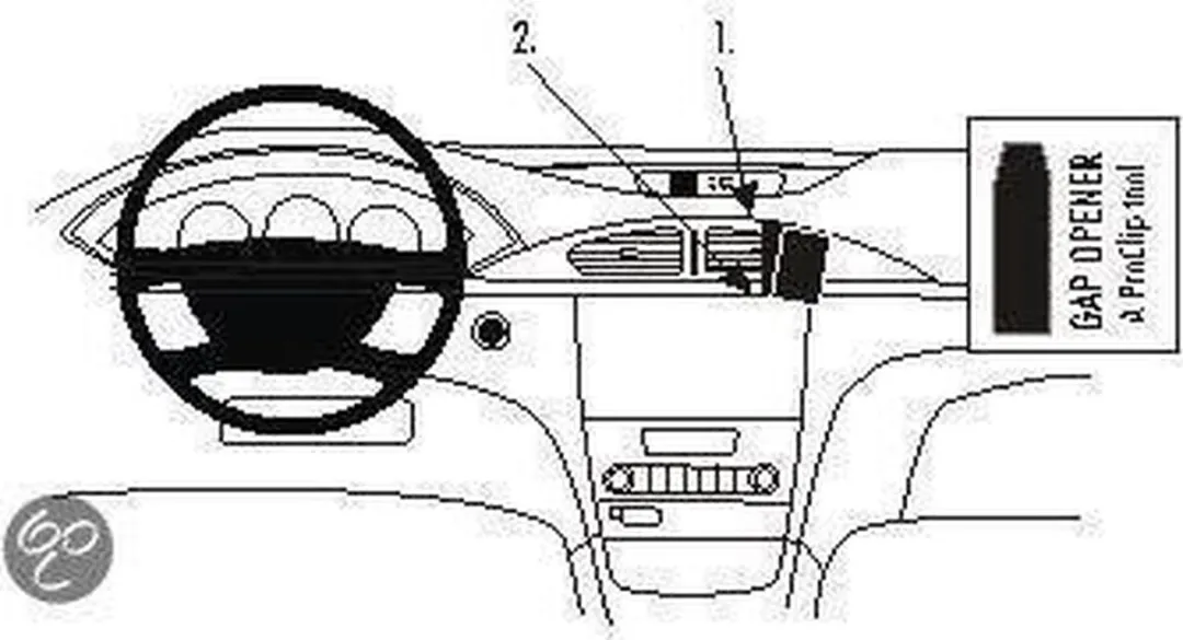 Brodit ProClip 853659 Telefoonhouder - Grijs - Renault Laguna 2005-2007