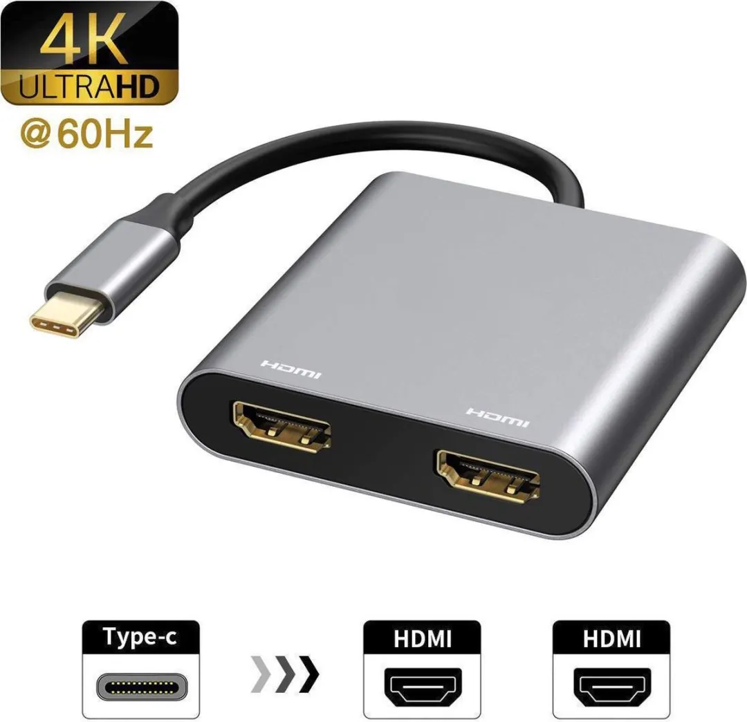 NÖRDIC USBC-N1168 USB-C naar HDMI Adapter 4K 60Hz