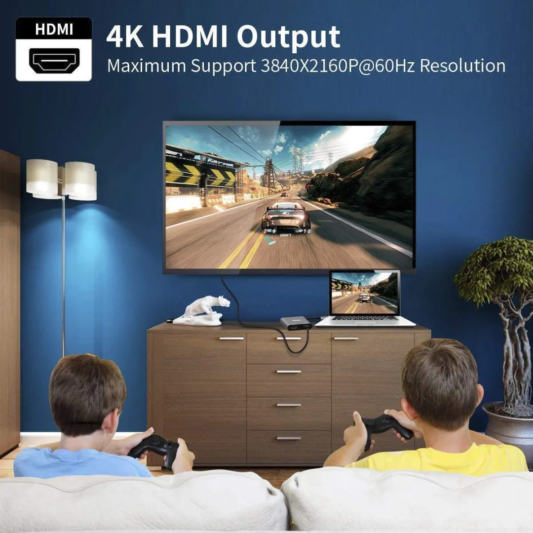 NÖRDIC USBC-N1168 USB-C naar HDMI Adapter 4K 60Hz - Space Gray
