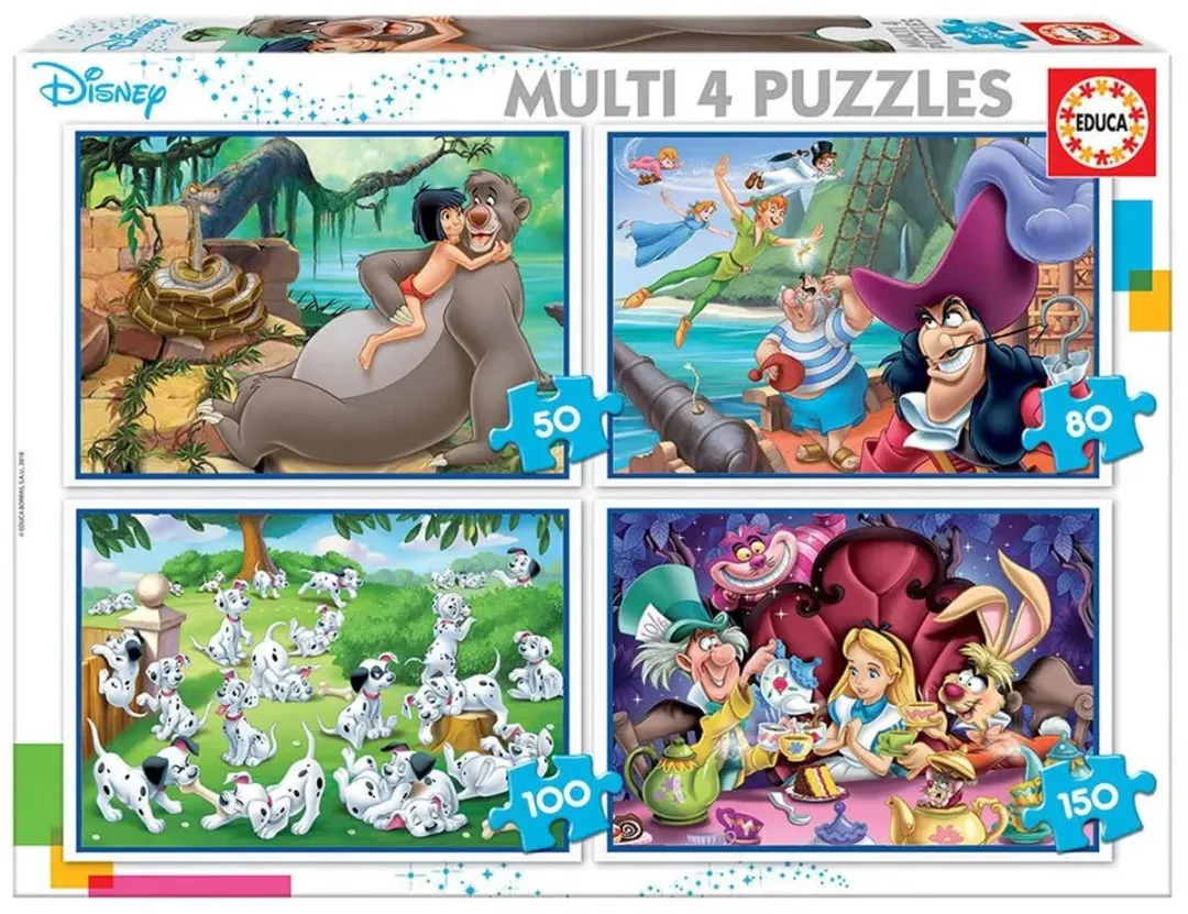 Educa Disney Klassiekers 4-in-1 Puzzelset - Multicolor