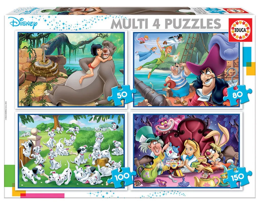 Educa Disney Klassiekers 4-in-1 Puzzelset - Multicolor