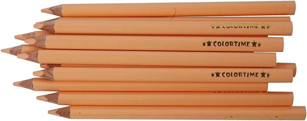 Colortime Kleurpotloden Beige Jumbo - 12 Stuks