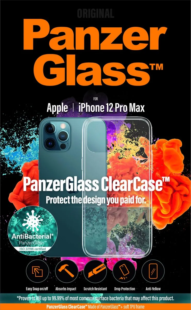 PanzerGlass ClearCase iPhone 12 Pro Max PZ-0250 - Transparant