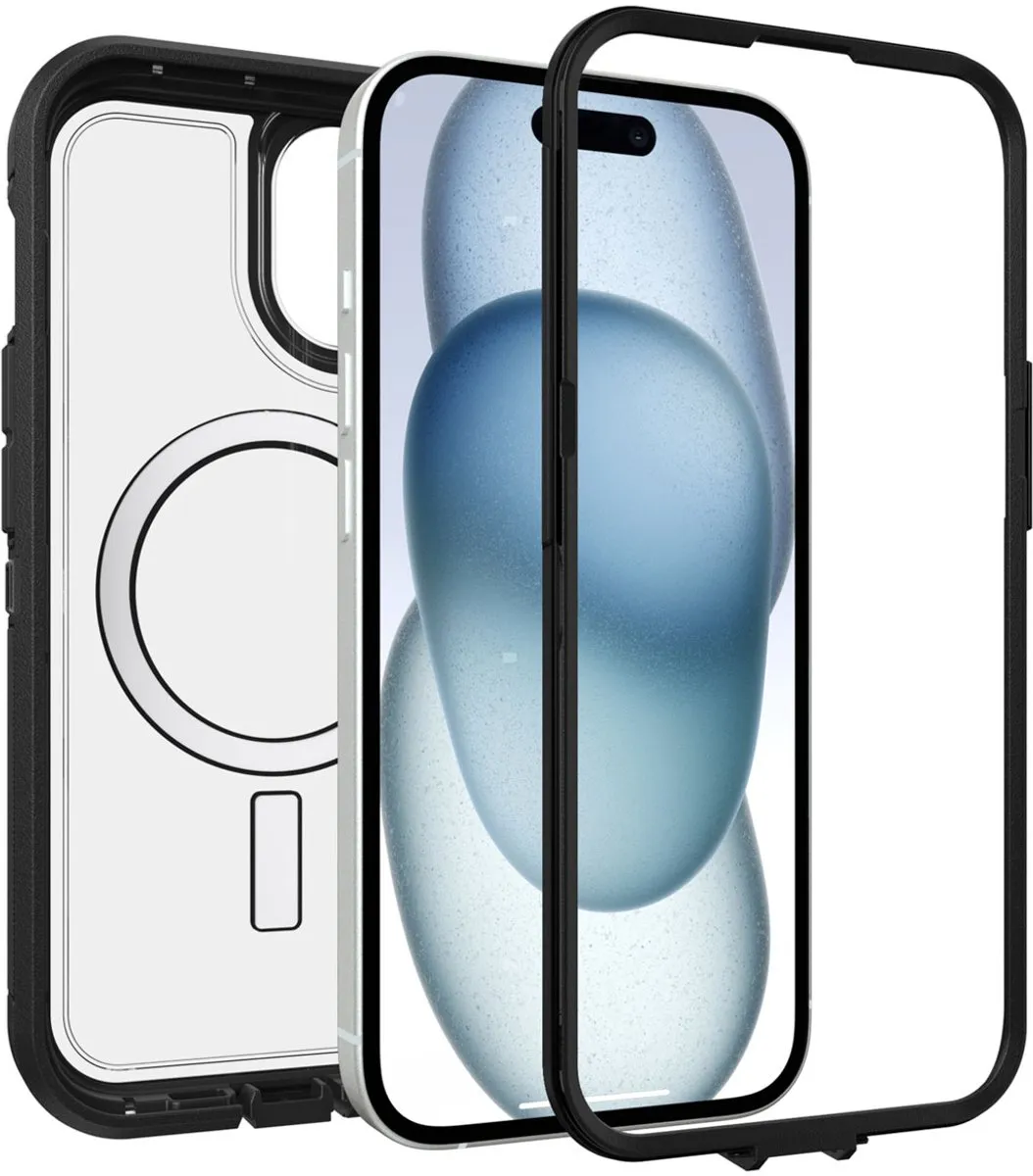 OtterBox Defender XT Case 77-98196 - iPhone 13/14/15/16e - Transparant/Zwart