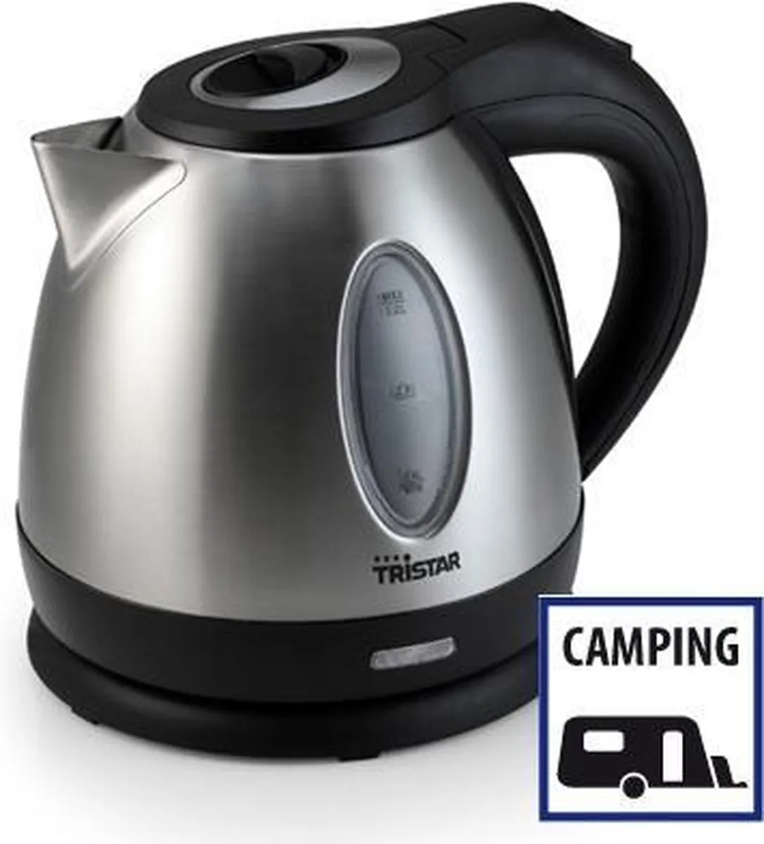 Tristar Waterkoker WK-1325 - 900W - 1,2L - Camping geschikt - RVS