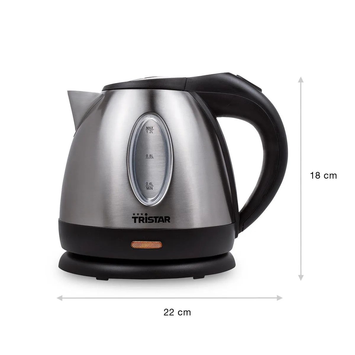 Tristar Waterkoker WK-1325 - 900W - 1,2L - Camping geschikt - RVS