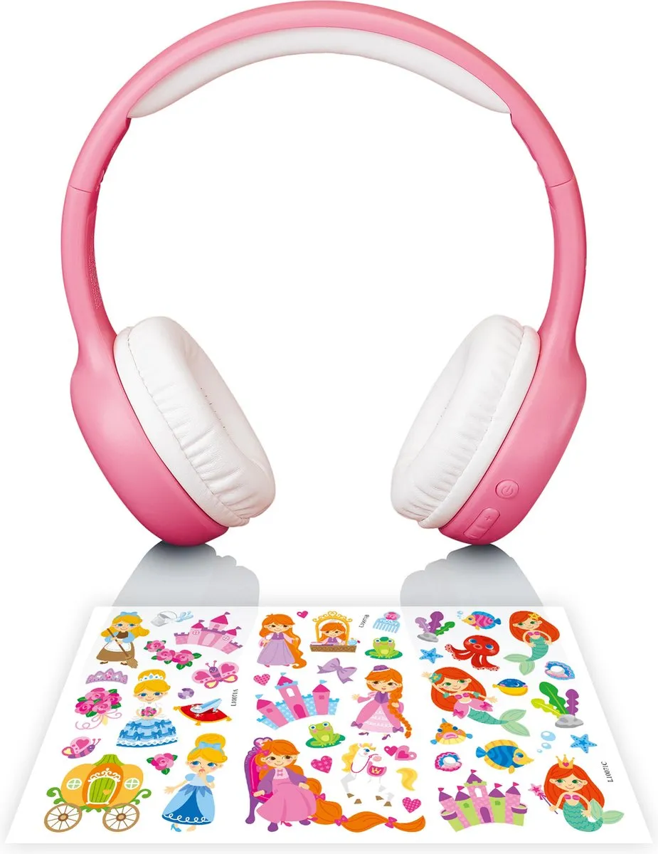 Lenco HPB-110PK Vouwbare Kinder Bluetooth Hoofdtelefoon - Roze