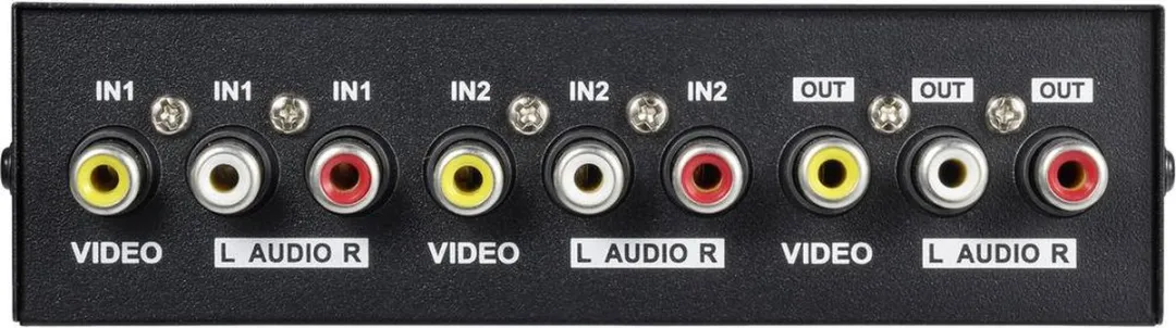 SpeaKa Professional SP-11175216 Composite-switch 2 poorten - Zwart