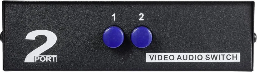 SpeaKa Professional SP-11175216 Composite-switch 2 poorten - Zwart