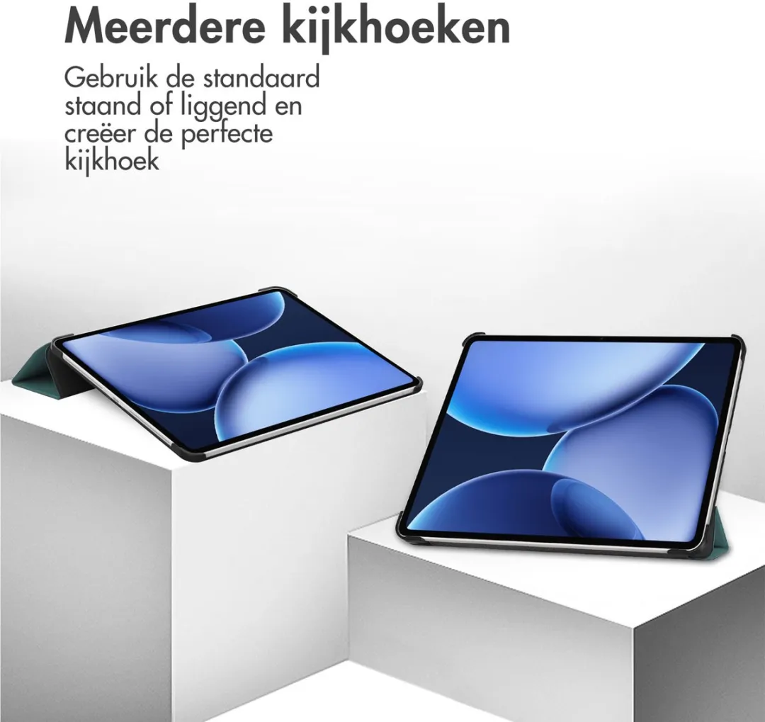 Imoshion SH00087325 Tablethoes - Trifold Bookcase - OnePlus Pad 2 Pro/3 - Donkergroen
