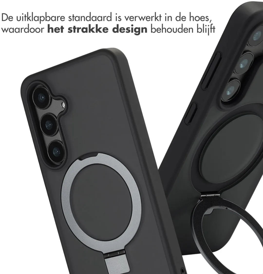 Accezz Hoesje Samsung Galaxy S24 Magnetische Ring Stand - Zwart
