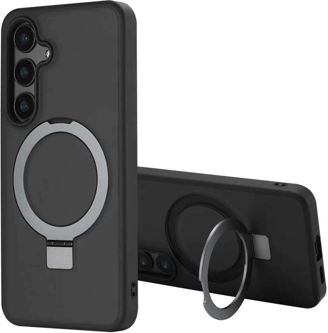 Accezz Hoesje Samsung Galaxy S24 Magnetische Ring Stand - Zwart