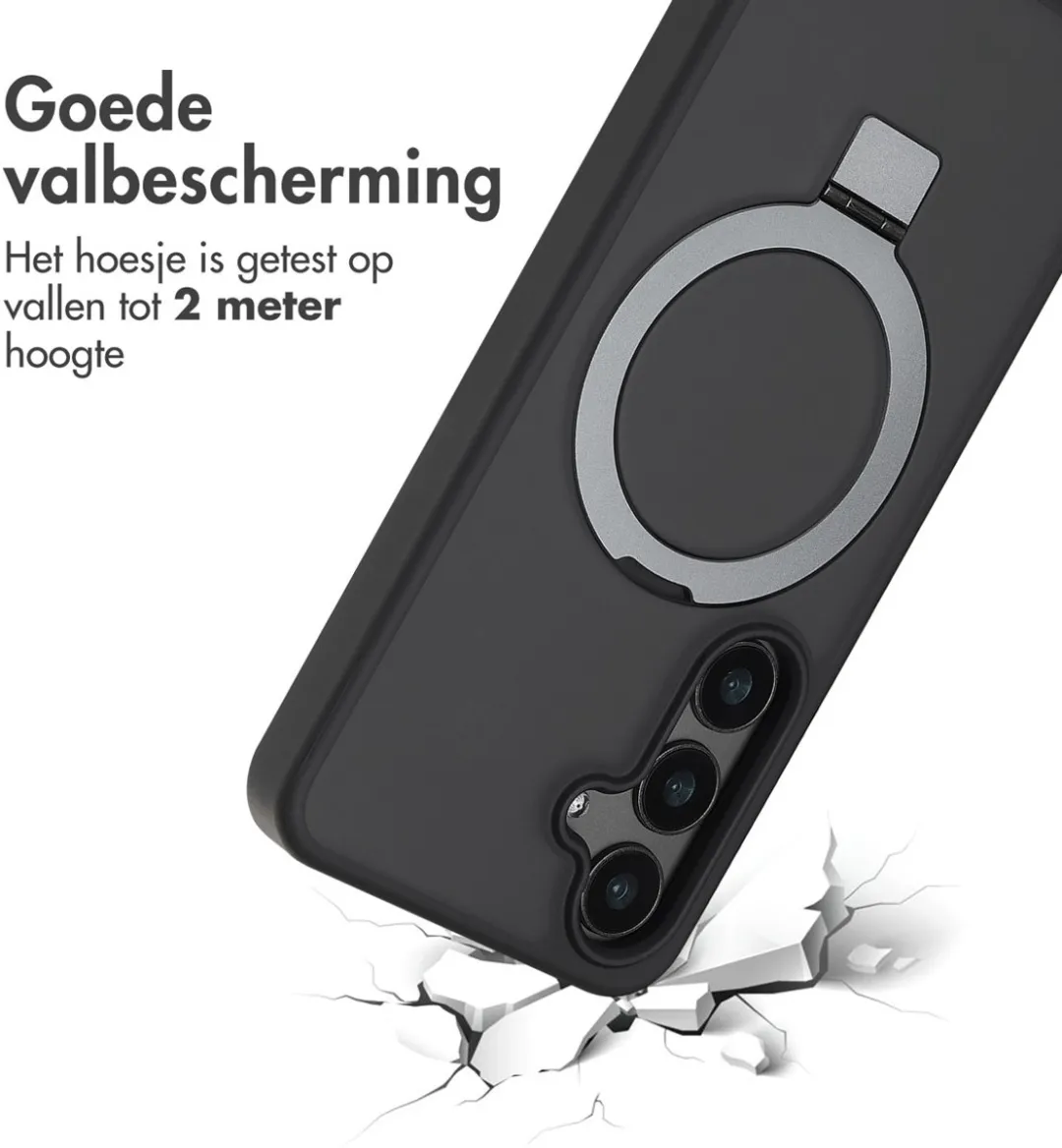 Accezz Hoesje Samsung Galaxy S24 Magnetische Ring Stand - Zwart