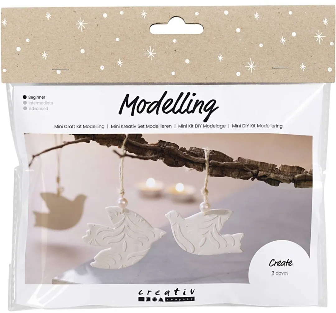 Creativ Company Mini Hobbyset Boetseren Duiven - Multicolor