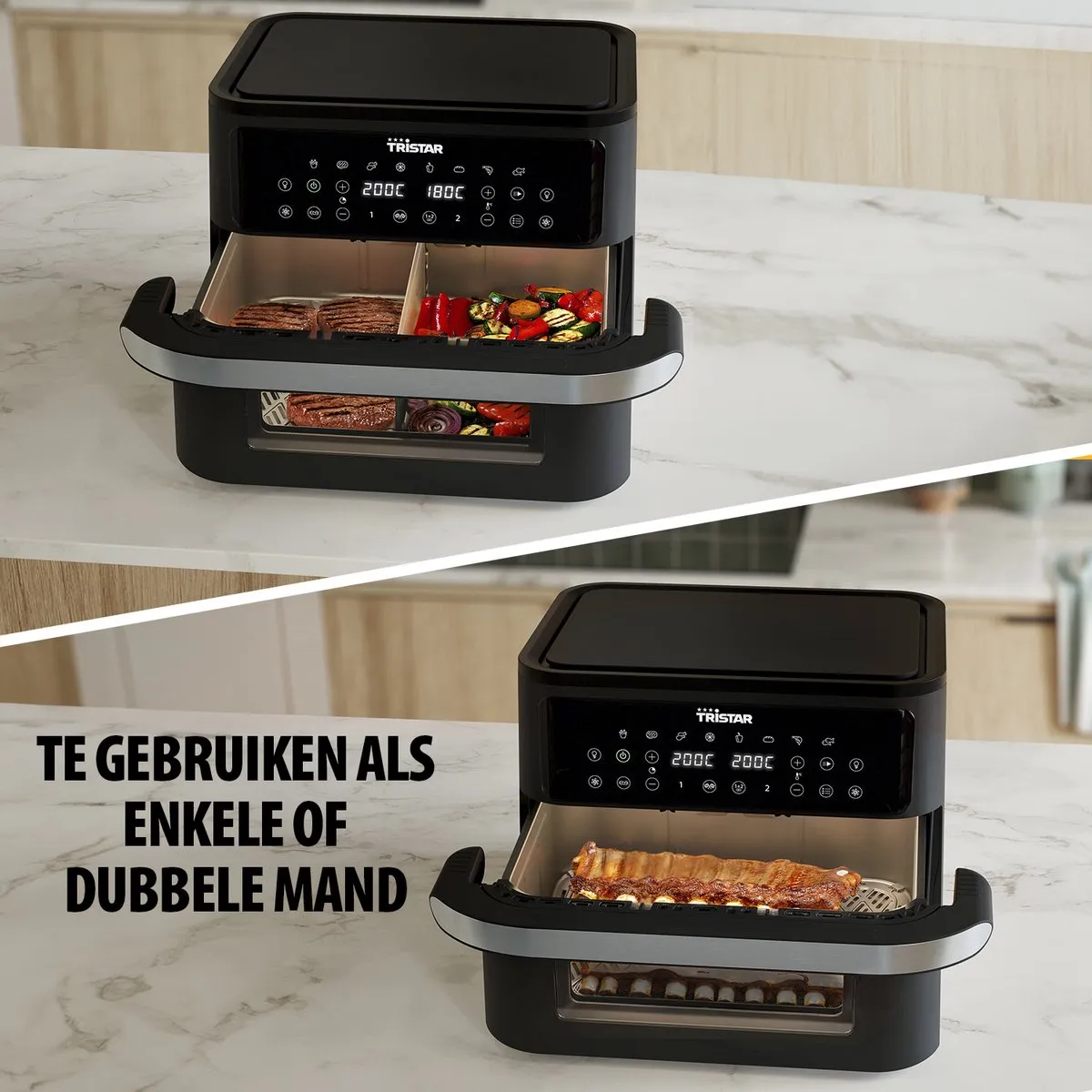 Tristar FR-9432 Dualzone Airfryer 10L - 2800W - Zwart