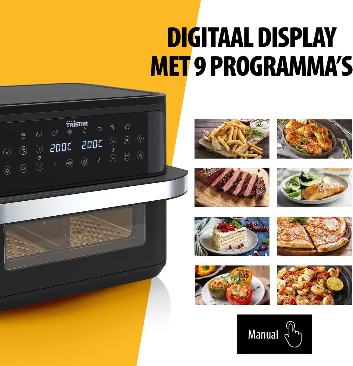 Tristar FR-9432 Dualzone Airfryer 10L - 2800W - Zwart
