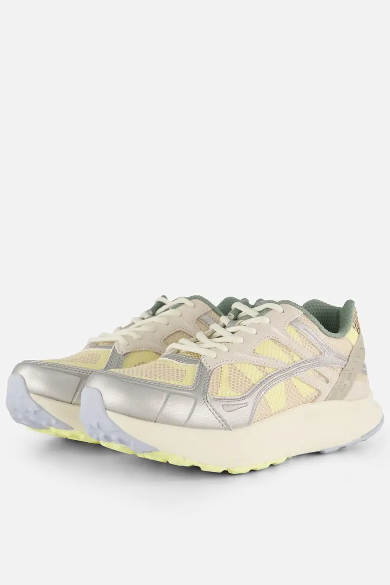 Woden Ronja Sneakers geel Mesh/ Leer