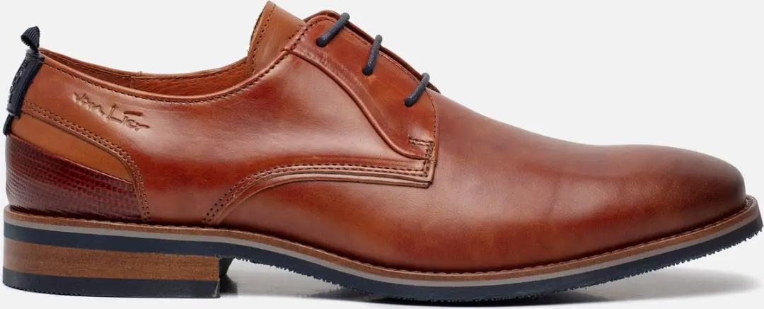 Van Lier Amalfi Veterschoenen cognac Leer
