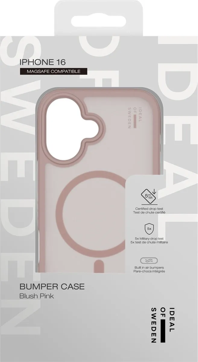 iDeal of Sweden Bumper Case iPhone 16 - Blush Pink - IDBPCMS-I2461-408
