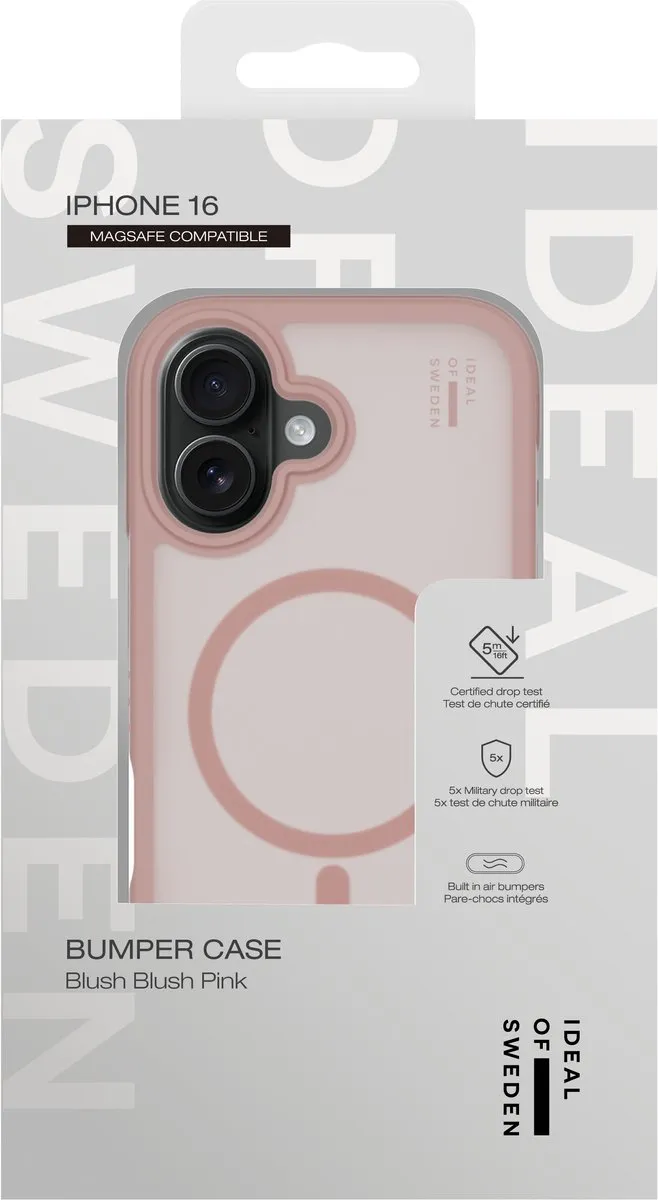 iDeal of Sweden Bumper Case iPhone 16 - Blush Pink - IDBPCMS-I2461-408