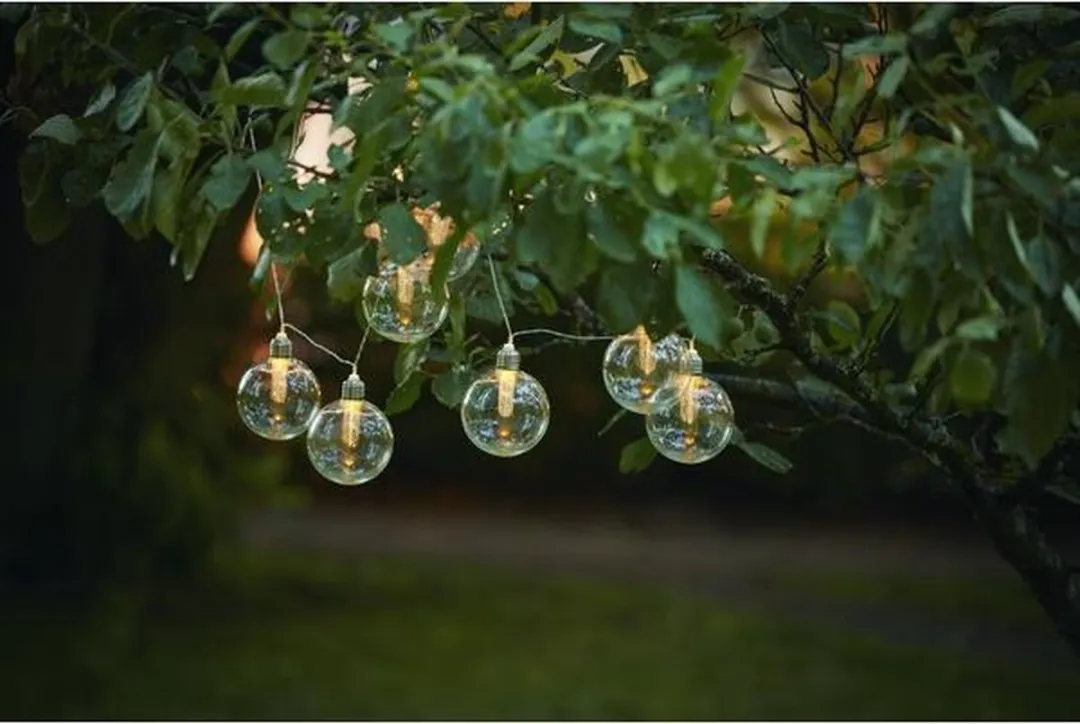 Star Trading Solar Lichtketting Chania 8 Bollen - Helder Glas