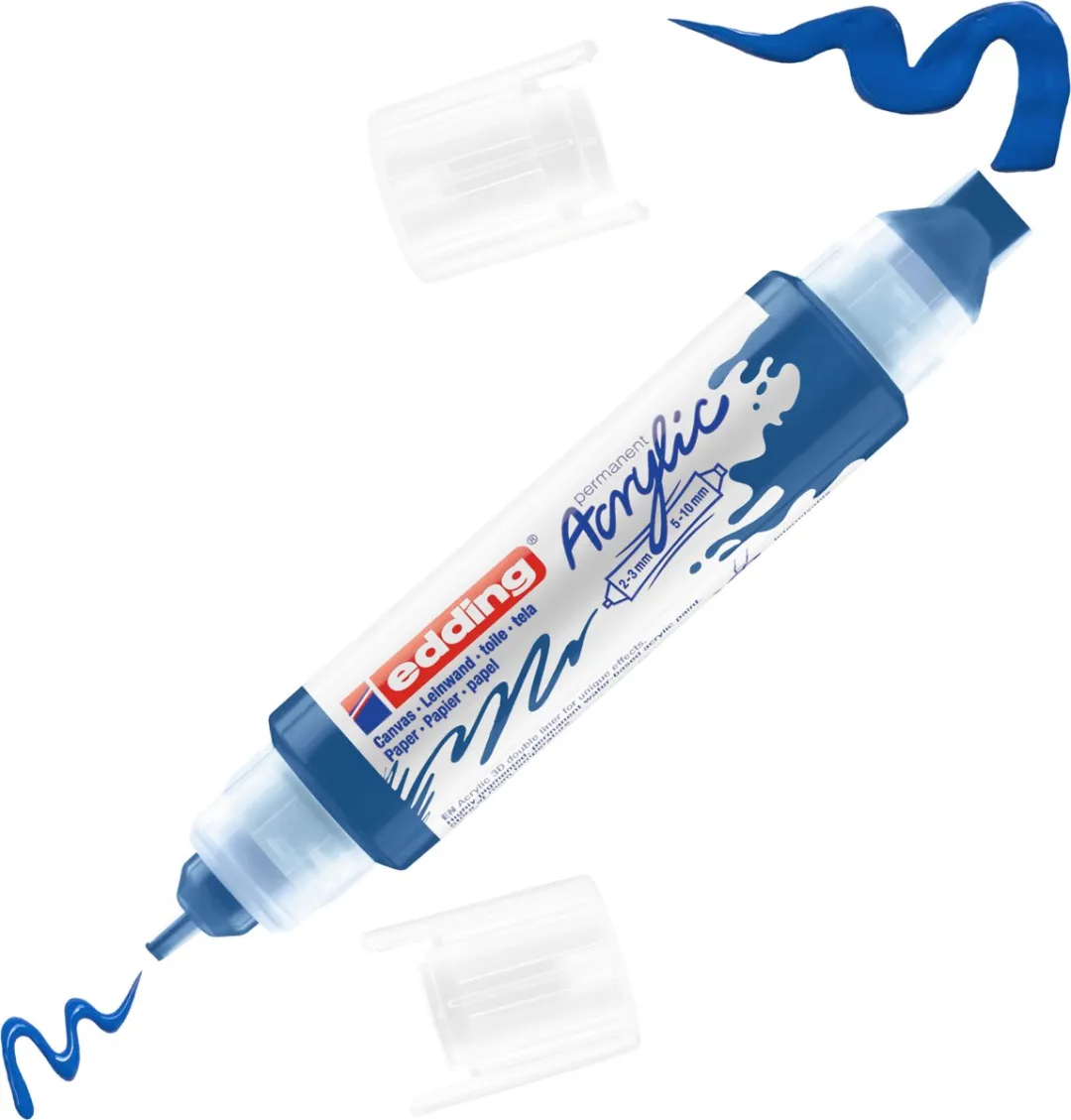 edding 5400 3D Double Liner Acrylmarker - Gentiaanblauw