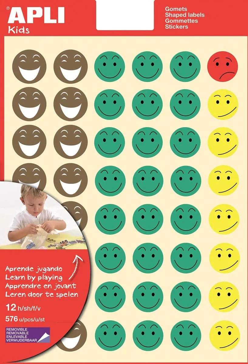 Apli Kids Stickerset Rood - 12 Vellen