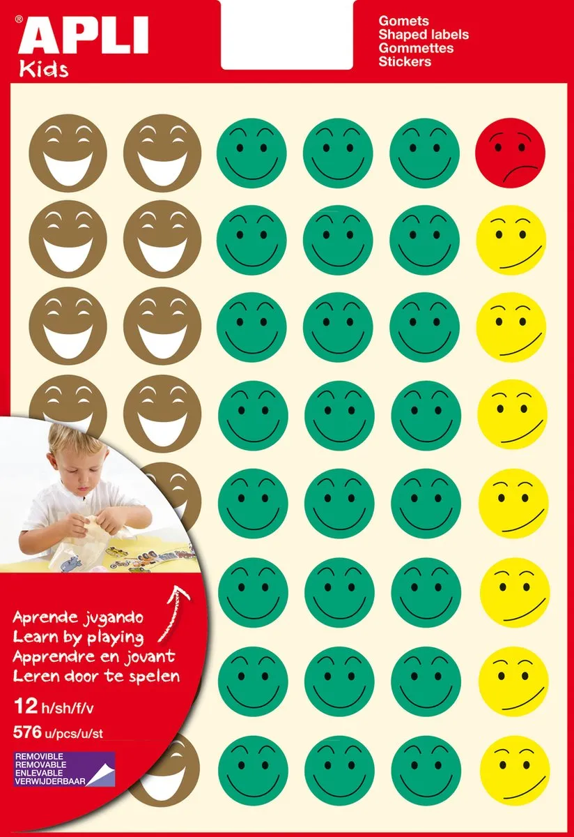 Apli Kids Stickerset Rood