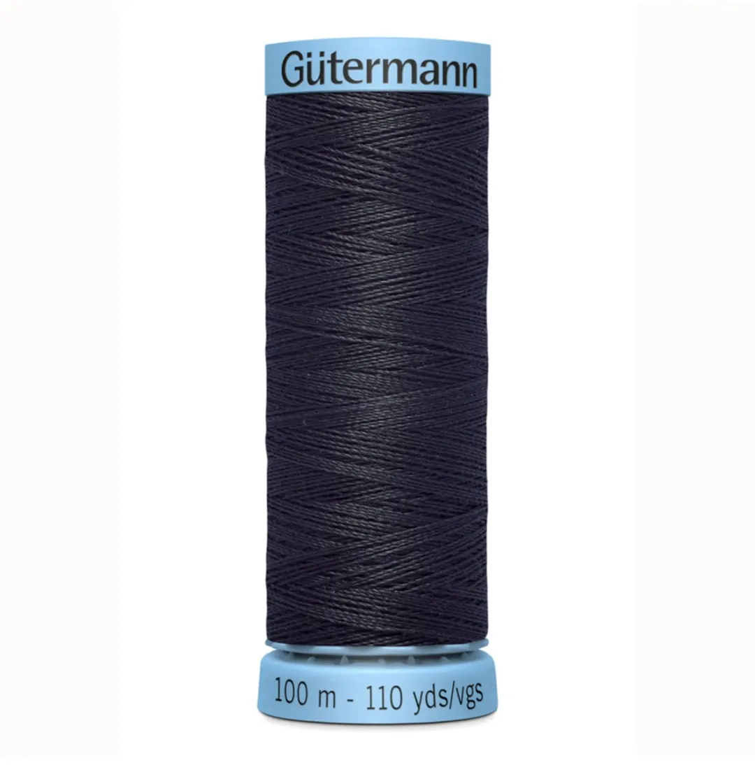 Gutermann Zijde Garen 100m - Zwart/Grijs/Wit