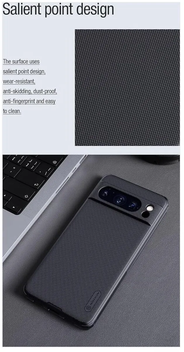 Nillkin Frosted Shield Hoes Google Pixel 8 Pro - Zwart