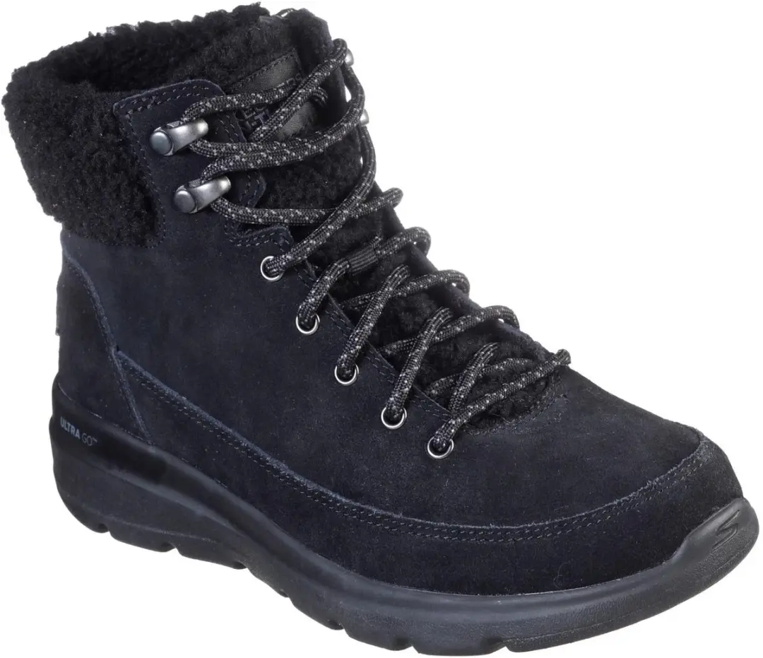 SKECHERS GLACIAL ULTRA WOODLANDS, 16677-BBK, Female, Black Skechers Comfortable